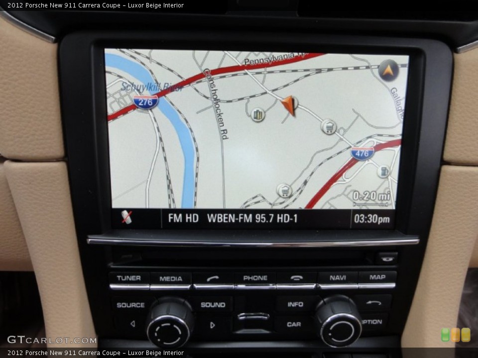 Luxor Beige Interior Navigation for the 2012 Porsche New 911 Carrera Coupe #67126052