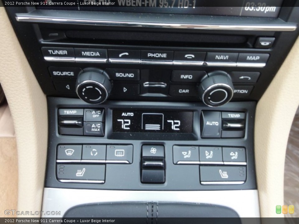Luxor Beige Interior Controls for the 2012 Porsche New 911 Carrera Coupe #67126057