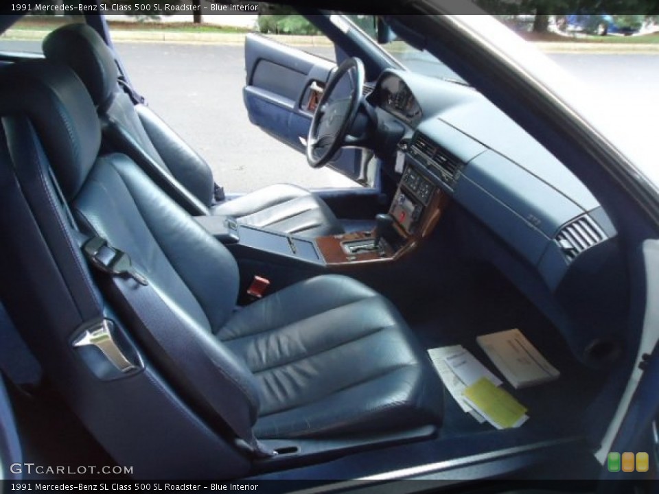 Blue Interior Photo for the 1991 Mercedes-Benz SL Class 500 SL Roadster #67130573