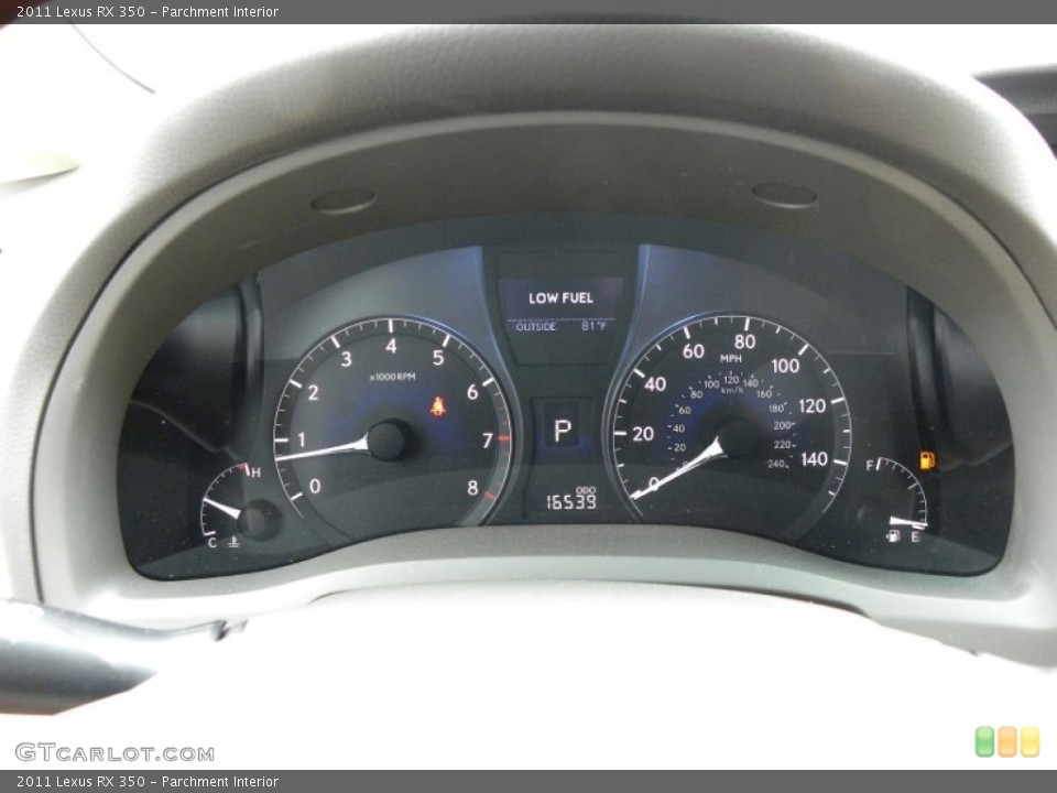 Parchment Interior Gauges for the 2011 Lexus RX 350 #67133060