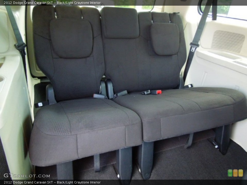 Black/Light Graystone Interior Rear Seat for the 2012 Dodge Grand Caravan SXT #67138545