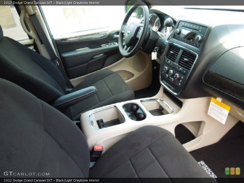 Black/Light Graystone Interior Photo for the 2012 Dodge Grand Caravan SXT #67138563