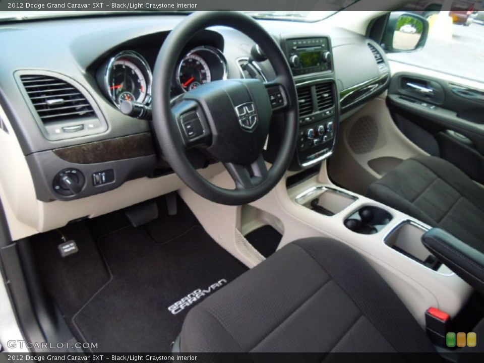 Black/Light Graystone Interior Prime Interior for the 2012 Dodge Grand Caravan SXT #67138590