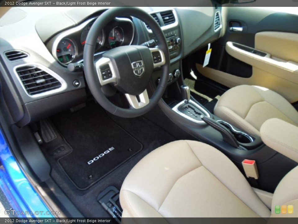Black/Light Frost Beige Interior Prime Interior for the 2012 Dodge Avenger SXT #67140868