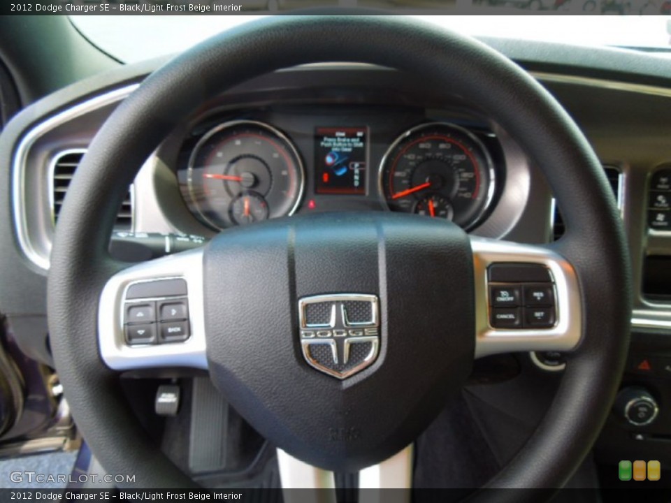 Black/Light Frost Beige Interior Steering Wheel for the 2012 Dodge Charger SE #67140954