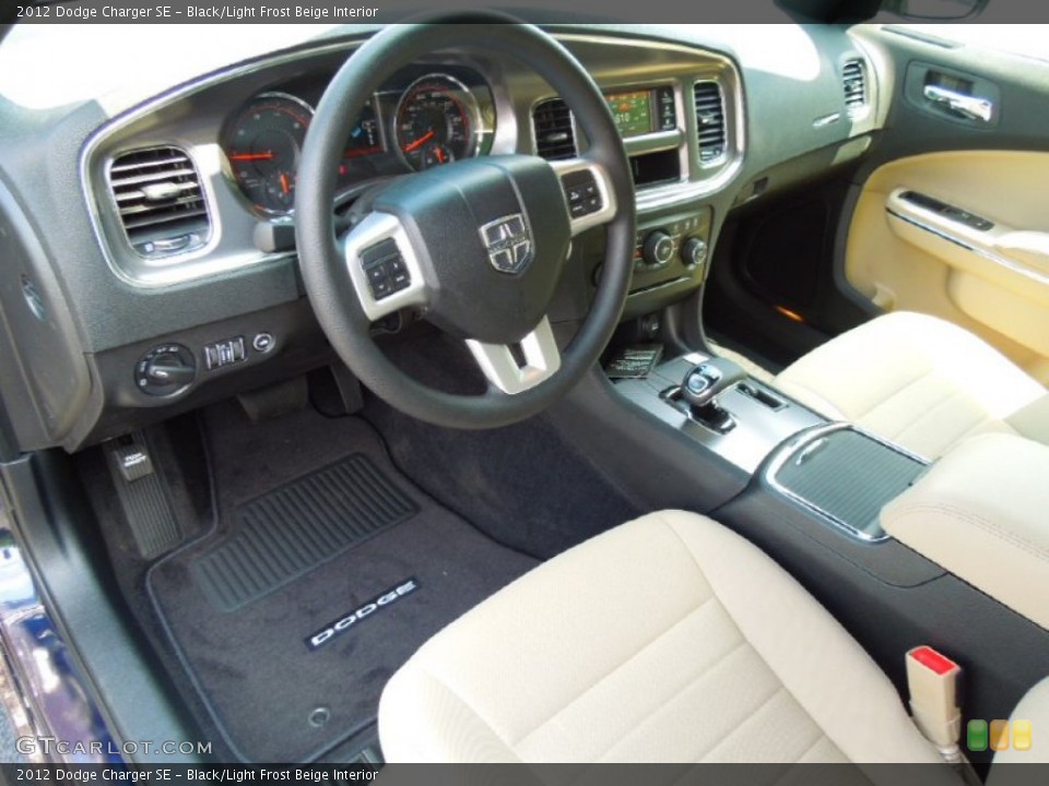 Black/Light Frost Beige Interior Prime Interior for the 2012 Dodge Charger SE #67141038