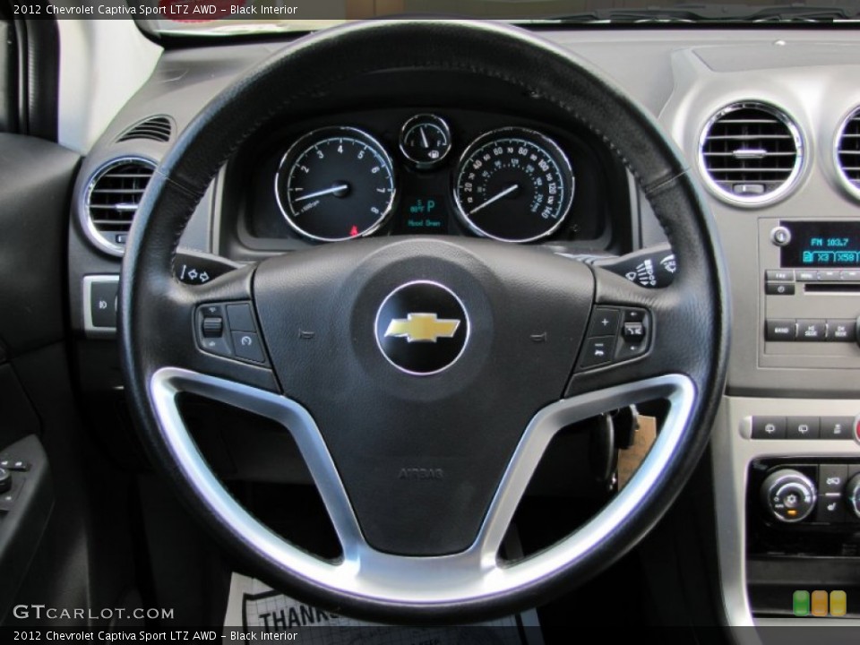 Black Interior Steering Wheel for the 2012 Chevrolet Captiva Sport LTZ AWD #67144140