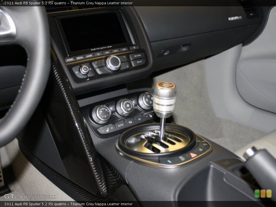 Titanium Grey Nappa Leather Interior Transmission for the 2011 Audi R8 Spyder 5.2 FSI quattro #67148069