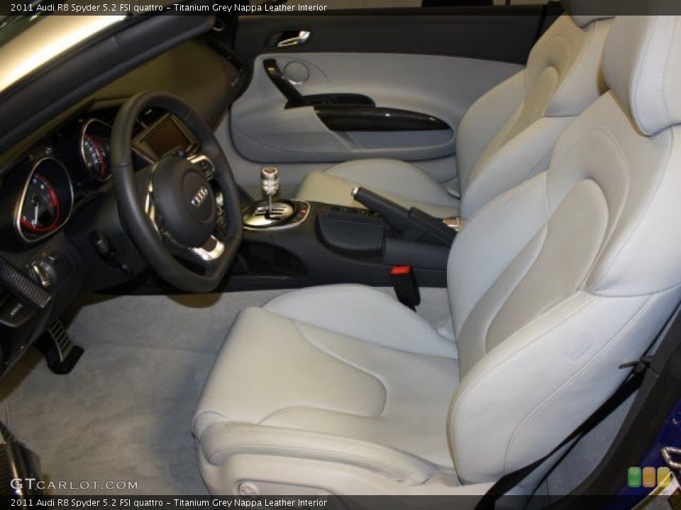Titanium Grey Nappa Leather Interior Photo for the 2011 Audi R8 Spyder 5.2 FSI quattro #67148087