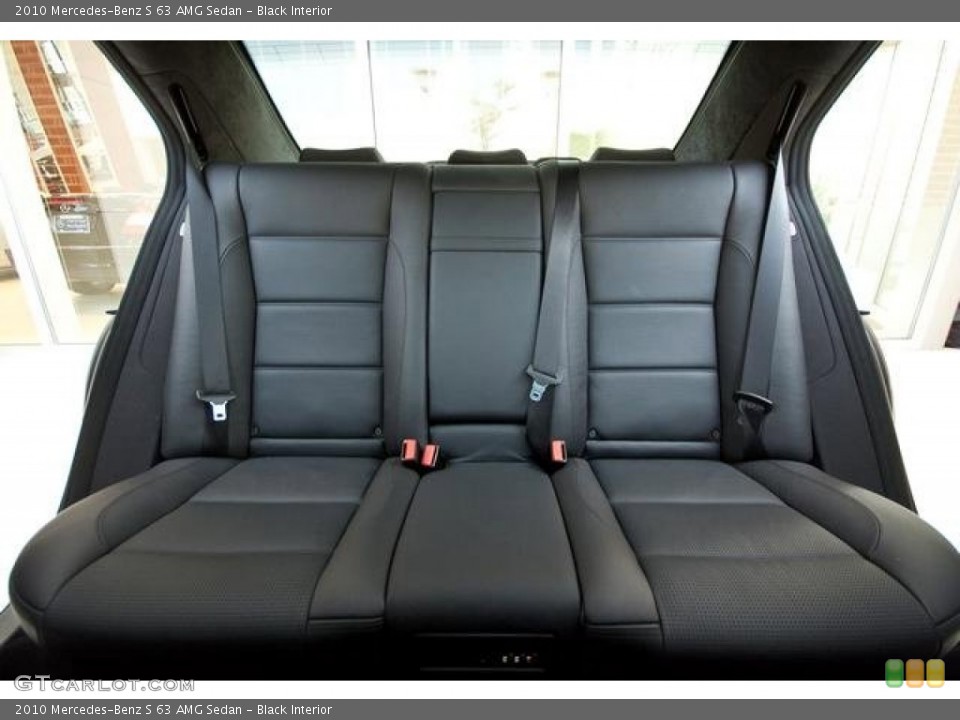 Black Interior Rear Seat for the 2010 Mercedes-Benz S 63 AMG Sedan #67148594