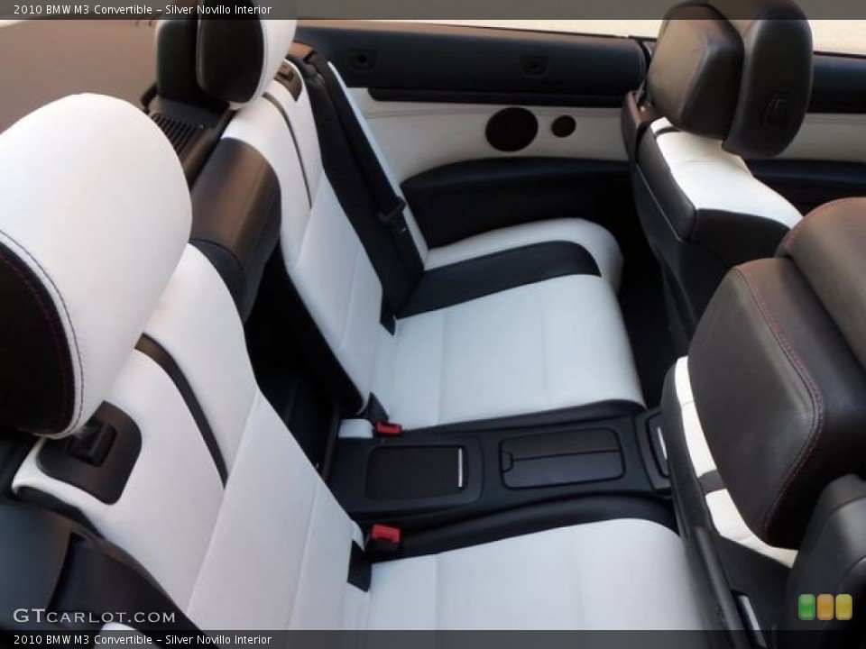Silver Novillo Interior Rear Seat for the 2010 BMW M3 Convertible #67149209