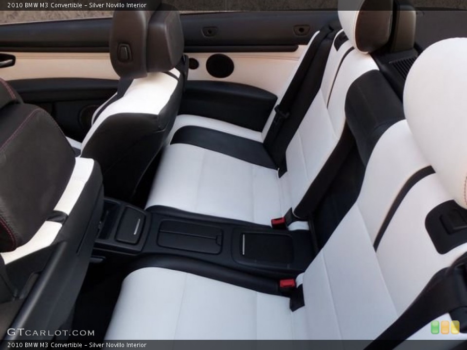 Silver Novillo Interior Rear Seat for the 2010 BMW M3 Convertible #67149218