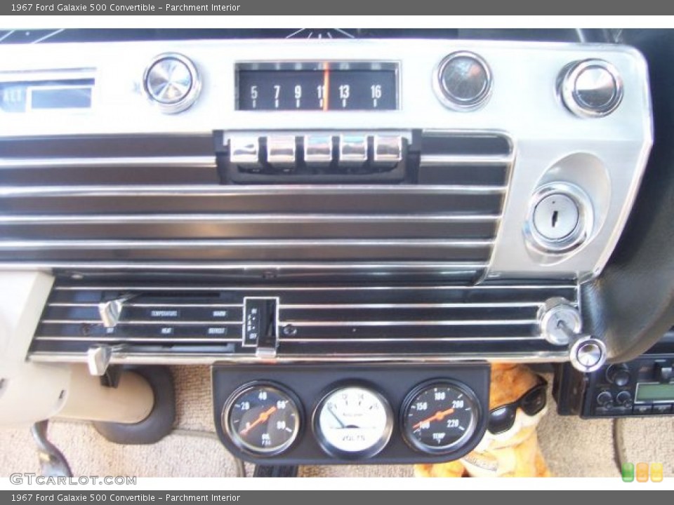 Parchment Interior Controls for the 1967 Ford Galaxie 500 Convertible #67150112