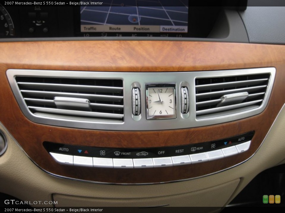 Beige/Black Interior Controls for the 2007 Mercedes-Benz S 550 Sedan #67156292