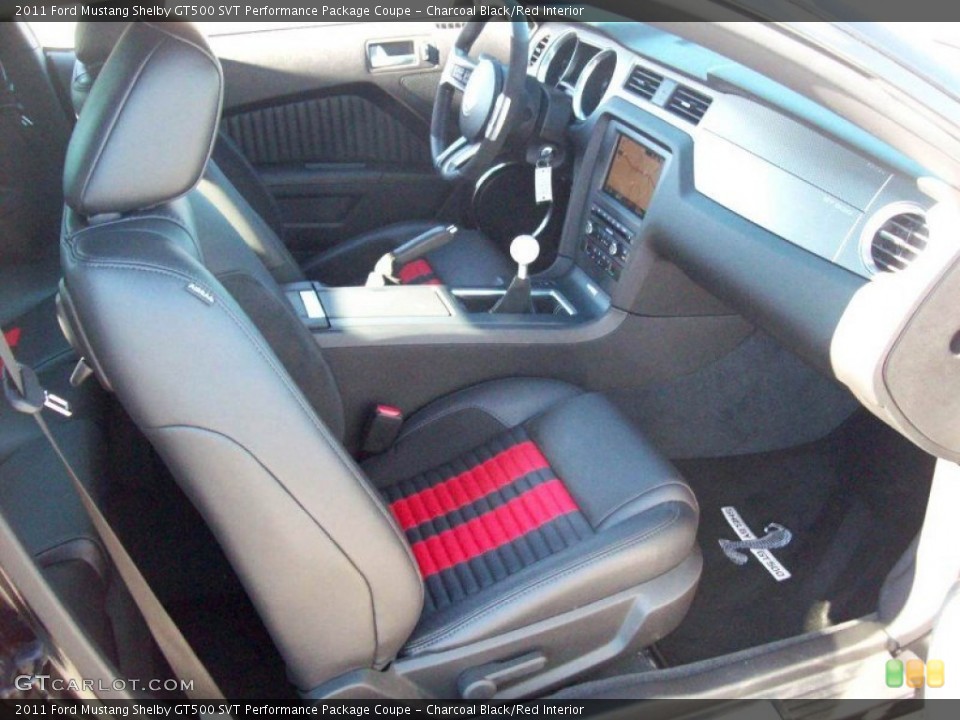 Charcoal Black/Red Interior Photo for the 2011 Ford Mustang Shelby GT500 SVT Performance Package Coupe #67156340