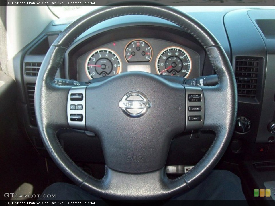 Charcoal Interior Steering Wheel for the 2011 Nissan Titan SV King Cab 4x4 #67156925