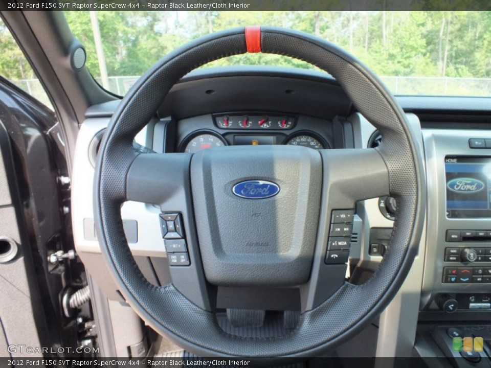 Raptor Black Leather/Cloth Interior Steering Wheel for the 2012 Ford F150 SVT Raptor SuperCrew 4x4 #67156940