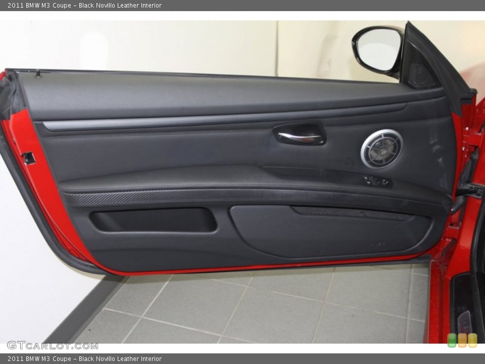 Black Novillo Leather Interior Door Panel for the 2011 BMW M3 Coupe #67157304