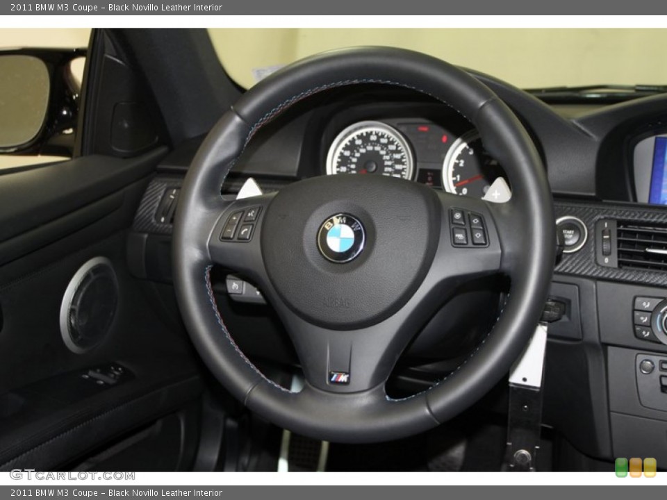 Black Novillo Leather Interior Steering Wheel for the 2011 BMW M3 Coupe #67157328