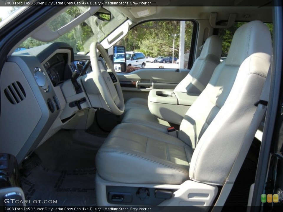 Medium Stone Grey Interior Photo for the 2008 Ford F450 Super Duty Lariat Crew Cab 4x4 Dually #67157940