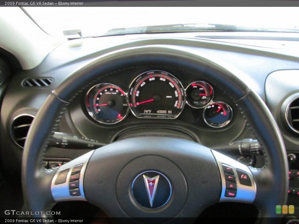 Ebony Interior Gauges for the 2009 Pontiac G6 V6 Sedan #67159264