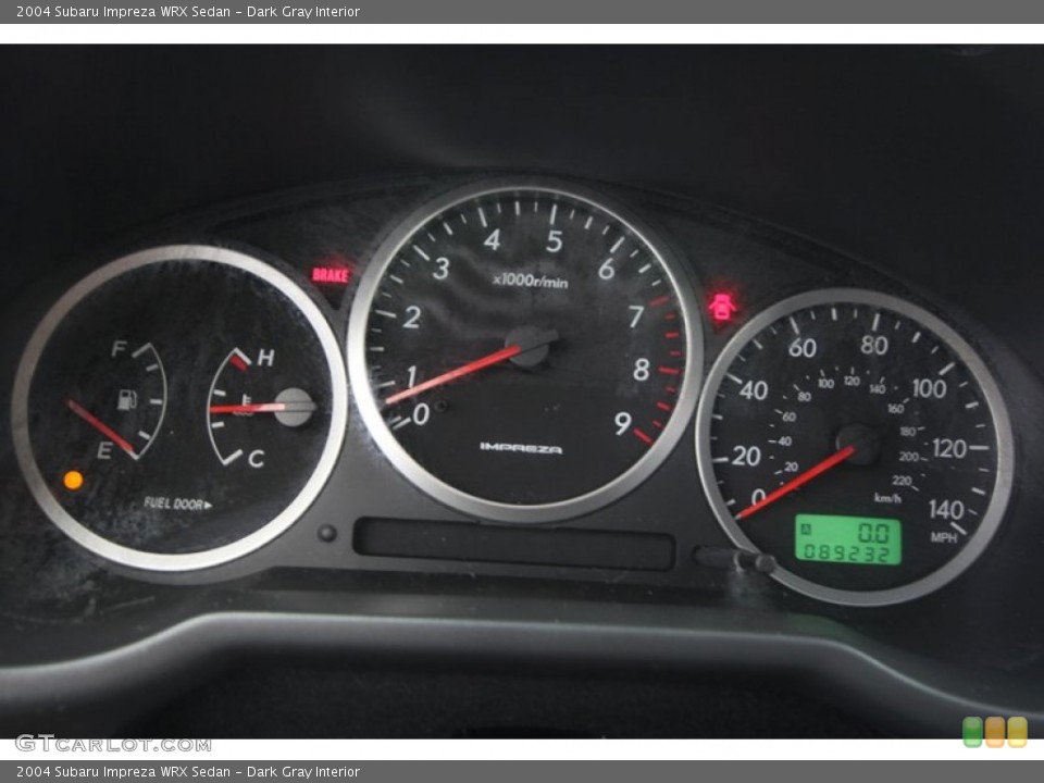 Dark Gray Interior Gauges for the 2004 Subaru Impreza WRX Sedan #67162307