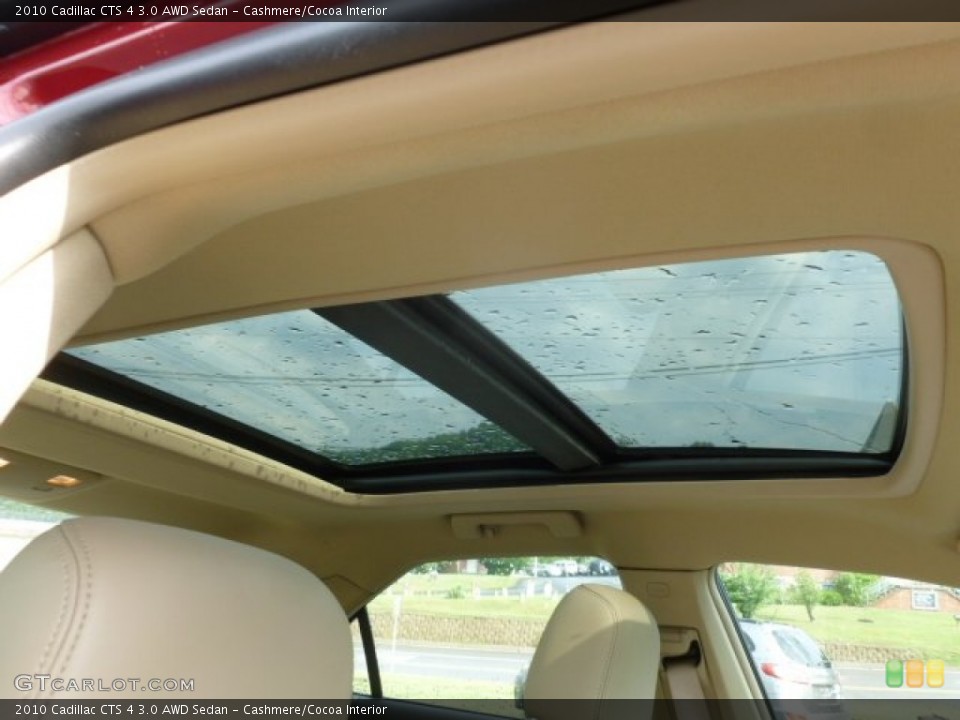 Cashmere/Cocoa Interior Sunroof for the 2010 Cadillac CTS 4 3.0 AWD Sedan #67162499