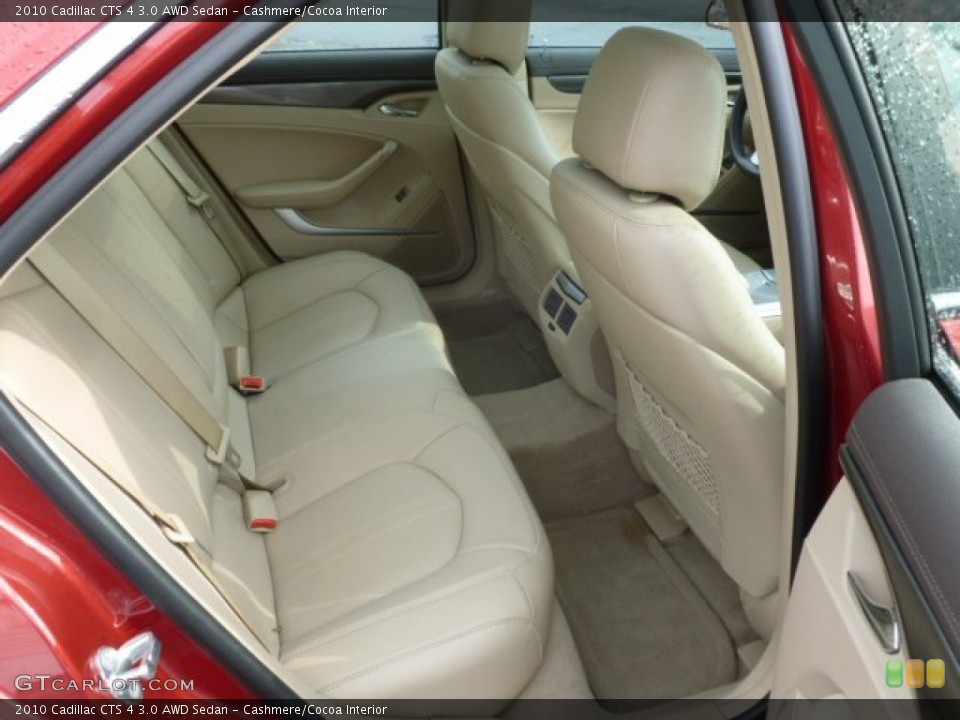 Cashmere/Cocoa Interior Rear Seat for the 2010 Cadillac CTS 4 3.0 AWD Sedan #67162517