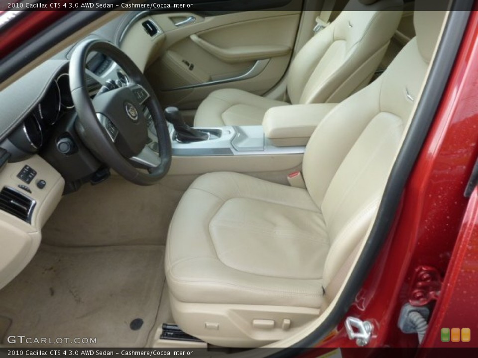 Cashmere/Cocoa Interior Front Seat for the 2010 Cadillac CTS 4 3.0 AWD Sedan #67162544