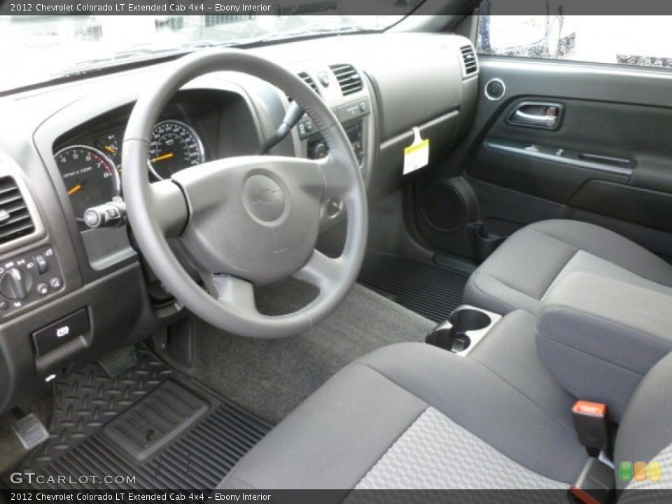 Ebony Interior Prime Interior for the 2012 Chevrolet Colorado LT Extended Cab 4x4 #67162874