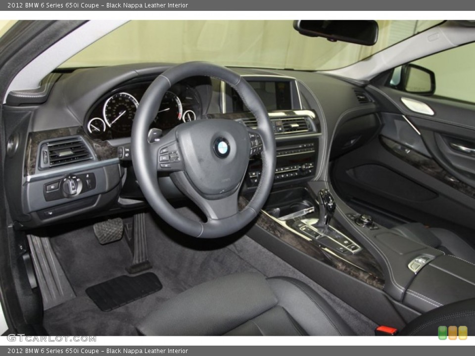 Black Nappa Leather Interior Prime Interior for the 2012 BMW 6 Series 650i Coupe #67163375
