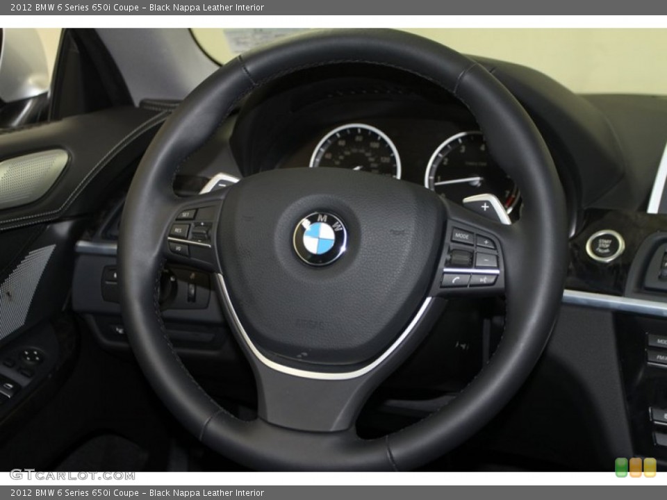 Black Nappa Leather Interior Steering Wheel for the 2012 BMW 6 Series 650i Coupe #67163399
