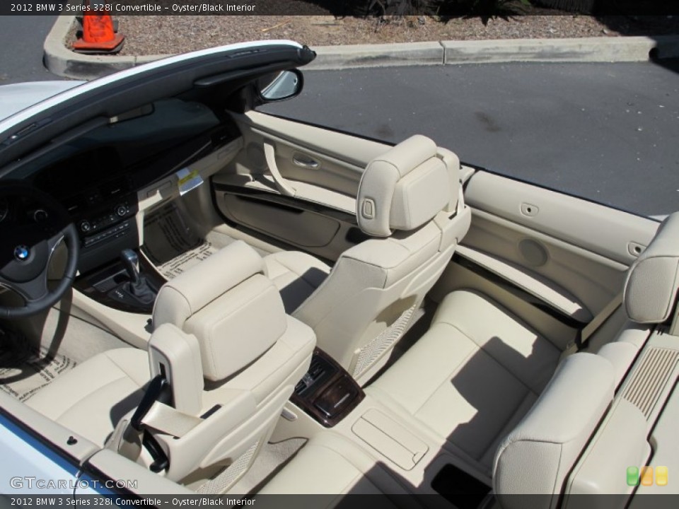 Oyster/Black Interior Photo for the 2012 BMW 3 Series 328i Convertible #67163711
