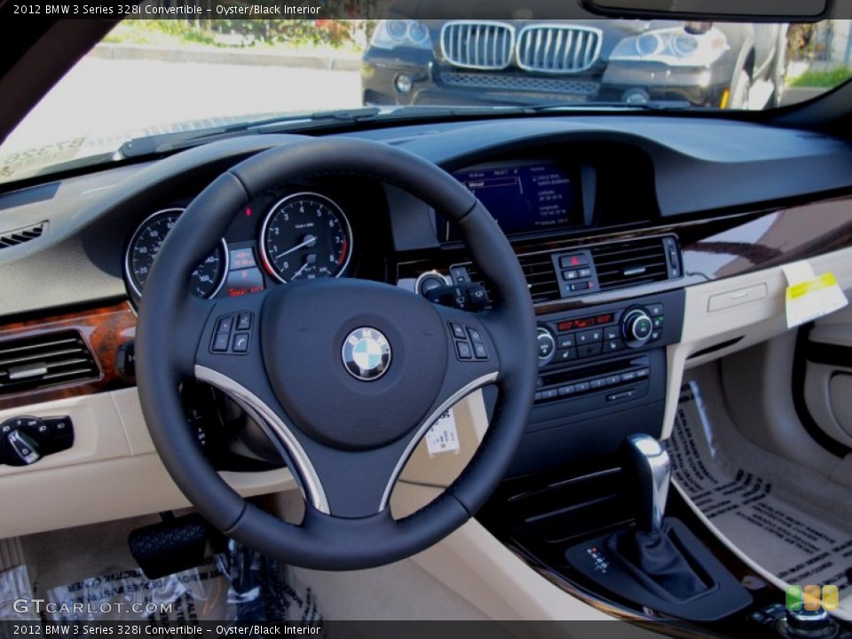 Oyster/Black Interior Dashboard for the 2012 BMW 3 Series 328i Convertible #67163729
