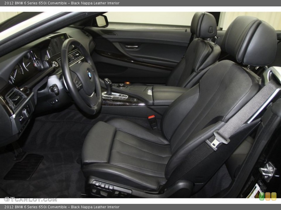 Black Nappa Leather Interior Photo for the 2012 BMW 6 Series 650i Convertible #67163747