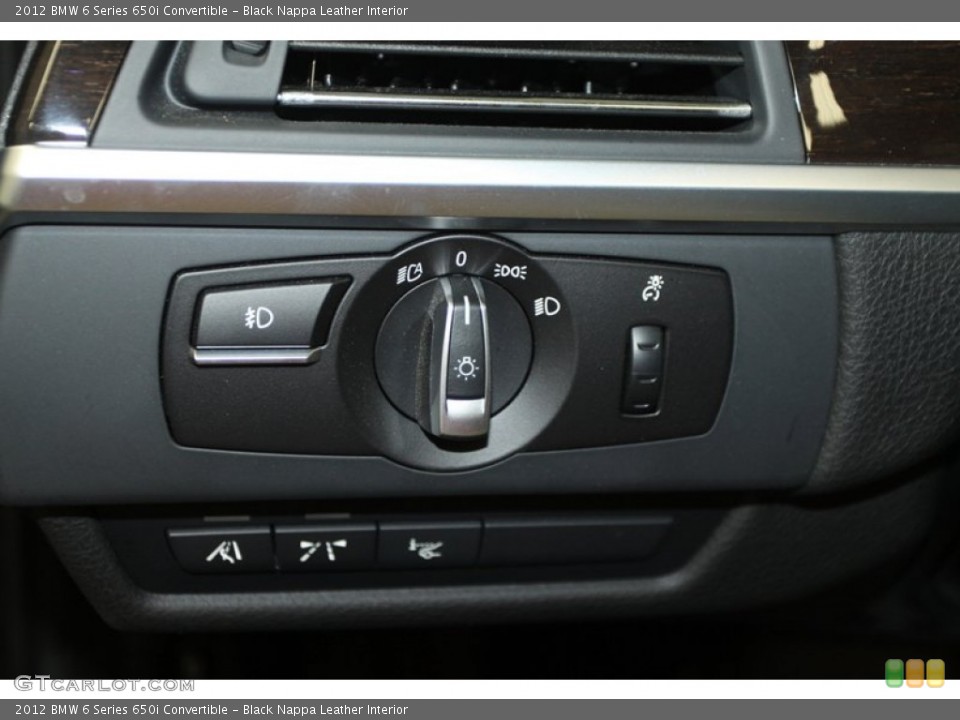 Black Nappa Leather Interior Controls for the 2012 BMW 6 Series 650i Convertible #67163892