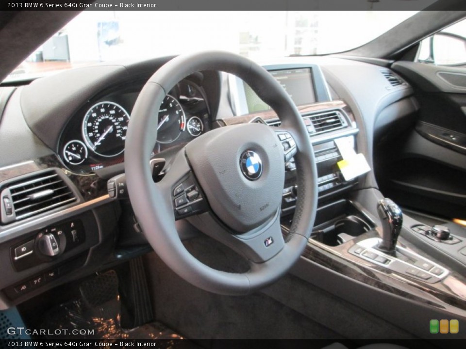 Black Interior Steering Wheel for the 2013 BMW 6 Series 640i Gran Coupe #67168502