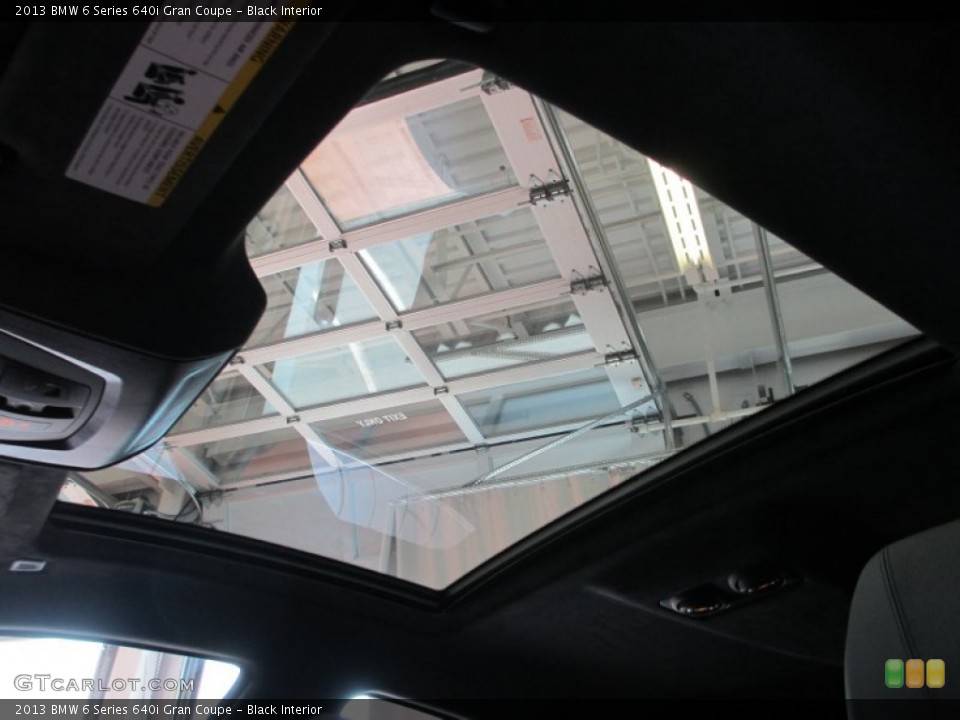 Black Interior Sunroof for the 2013 BMW 6 Series 640i Gran Coupe #67168538