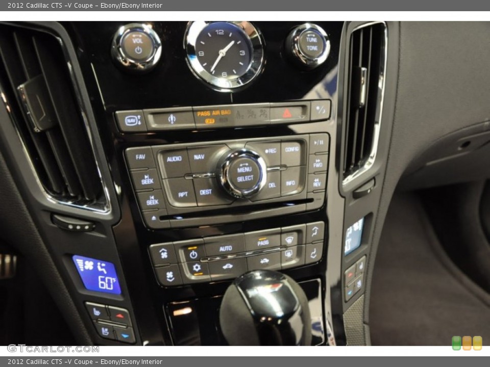 Ebony/Ebony Interior Controls for the 2012 Cadillac CTS -V Coupe #67169792