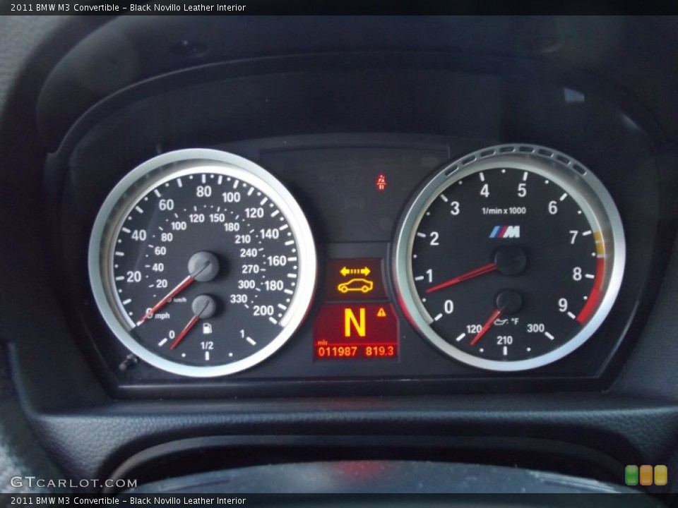 Black Novillo Leather Interior Gauges for the 2011 BMW M3 Convertible #67171162