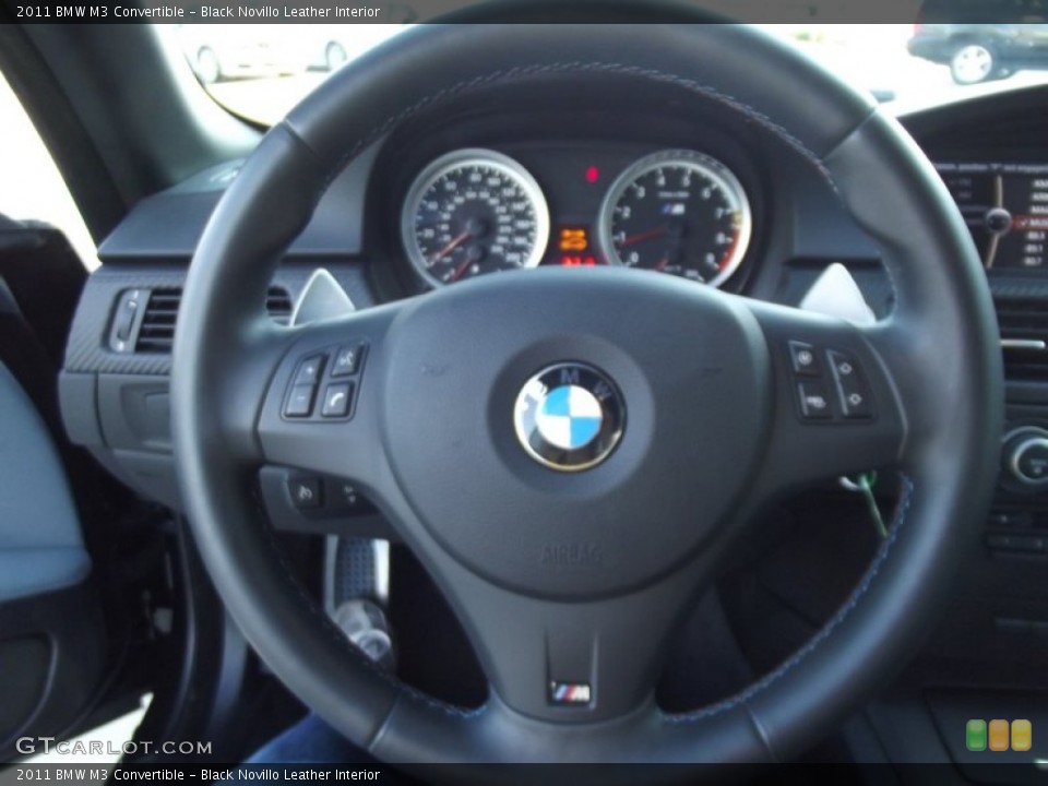 Black Novillo Leather Interior Steering Wheel for the 2011 BMW M3 Convertible #67171172
