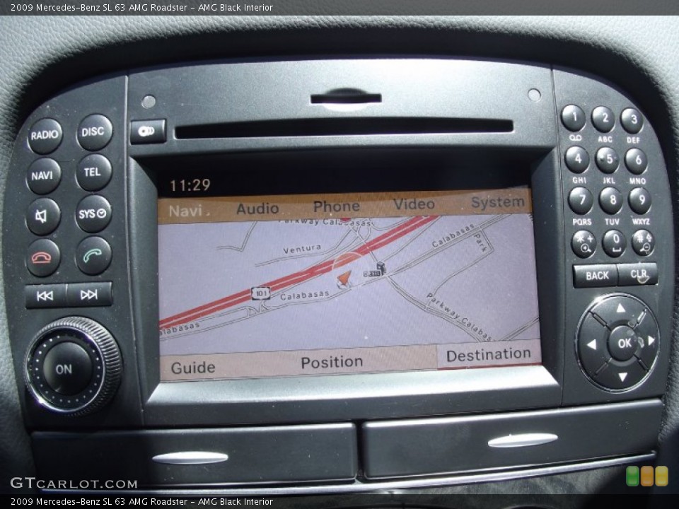 AMG Black Interior Navigation for the 2009 Mercedes-Benz SL 63 AMG Roadster #67171205