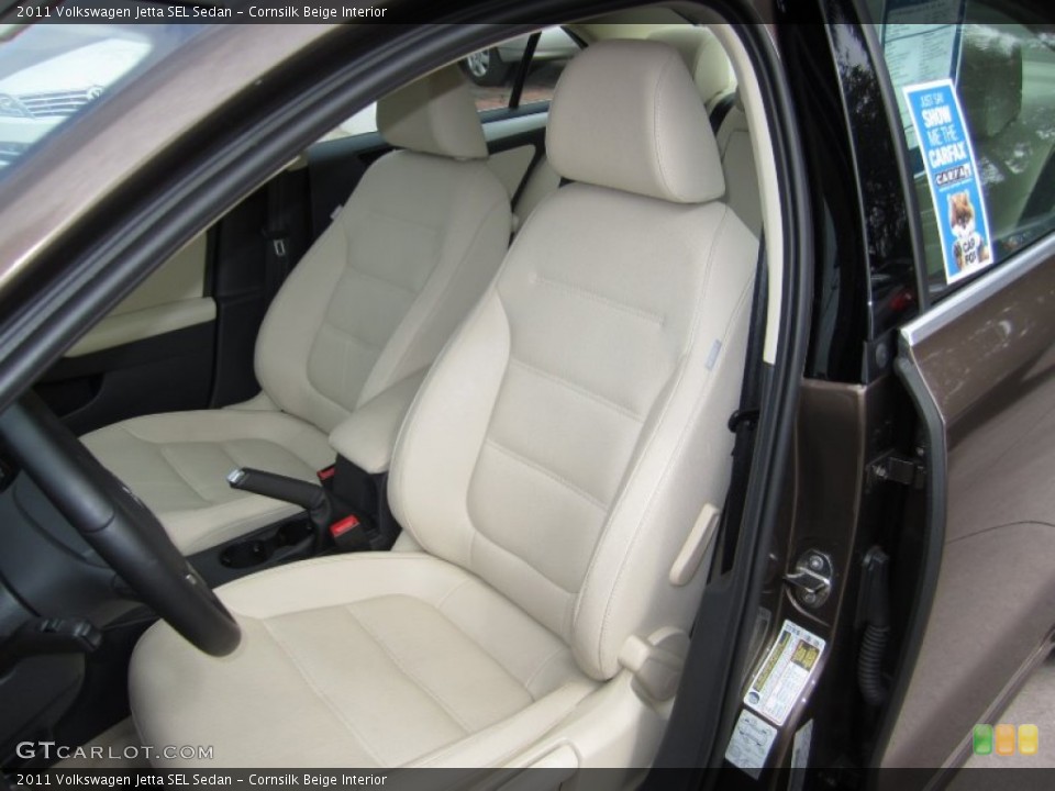 Cornsilk Beige Interior Front Seat for the 2011 Volkswagen Jetta SEL Sedan #67172279