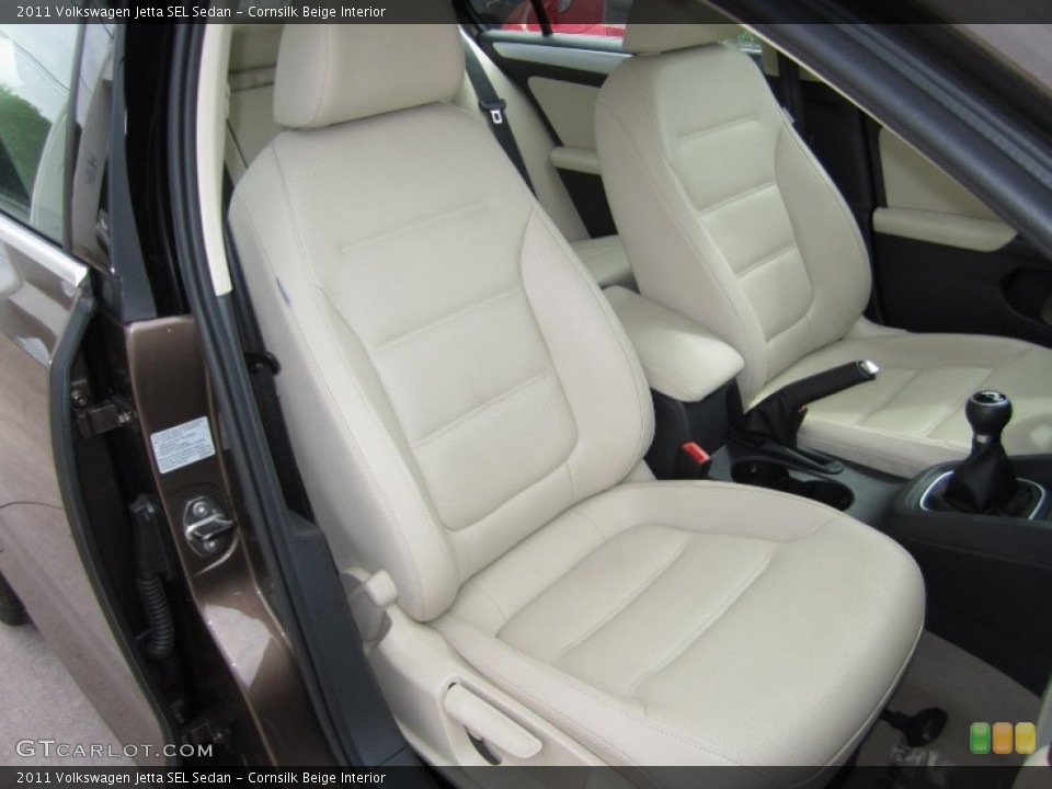Cornsilk Beige Interior Front Seat for the 2011 Volkswagen Jetta SEL Sedan #67172285