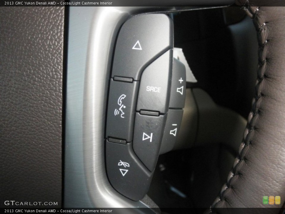 Cocoa/Light Cashmere Interior Controls for the 2013 GMC Yukon Denali AWD #67173143