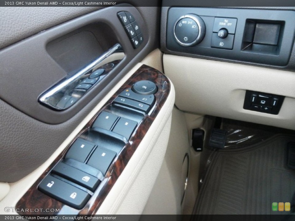 Cocoa/Light Cashmere Interior Controls for the 2013 GMC Yukon Denali AWD #67173164