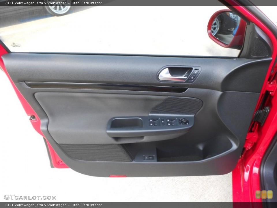 Titan Black Interior Door Panel for the 2011 Volkswagen Jetta S SportWagen #67175786