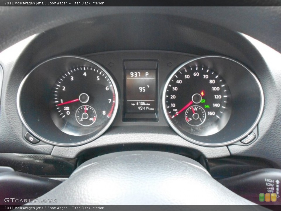 Titan Black Interior Gauges for the 2011 Volkswagen Jetta S SportWagen #67175897