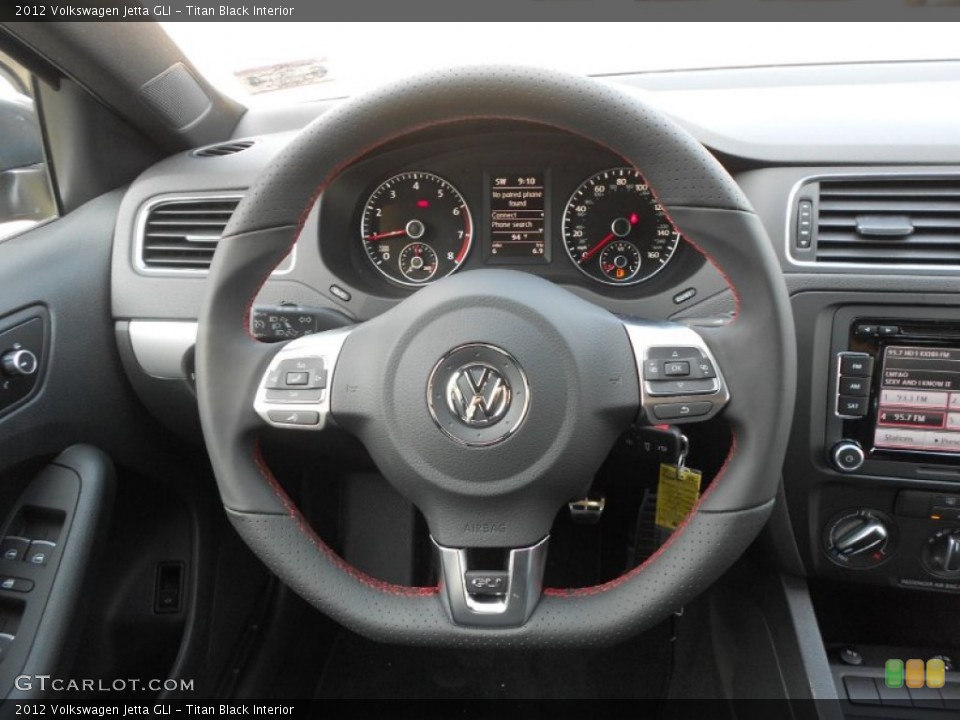 Titan Black Interior Steering Wheel for the 2012 Volkswagen Jetta GLI #67176425