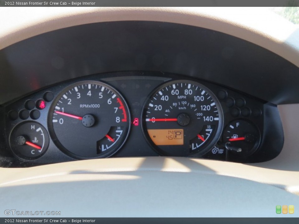Beige Interior Gauges for the 2012 Nissan Frontier SV Crew Cab #67177433